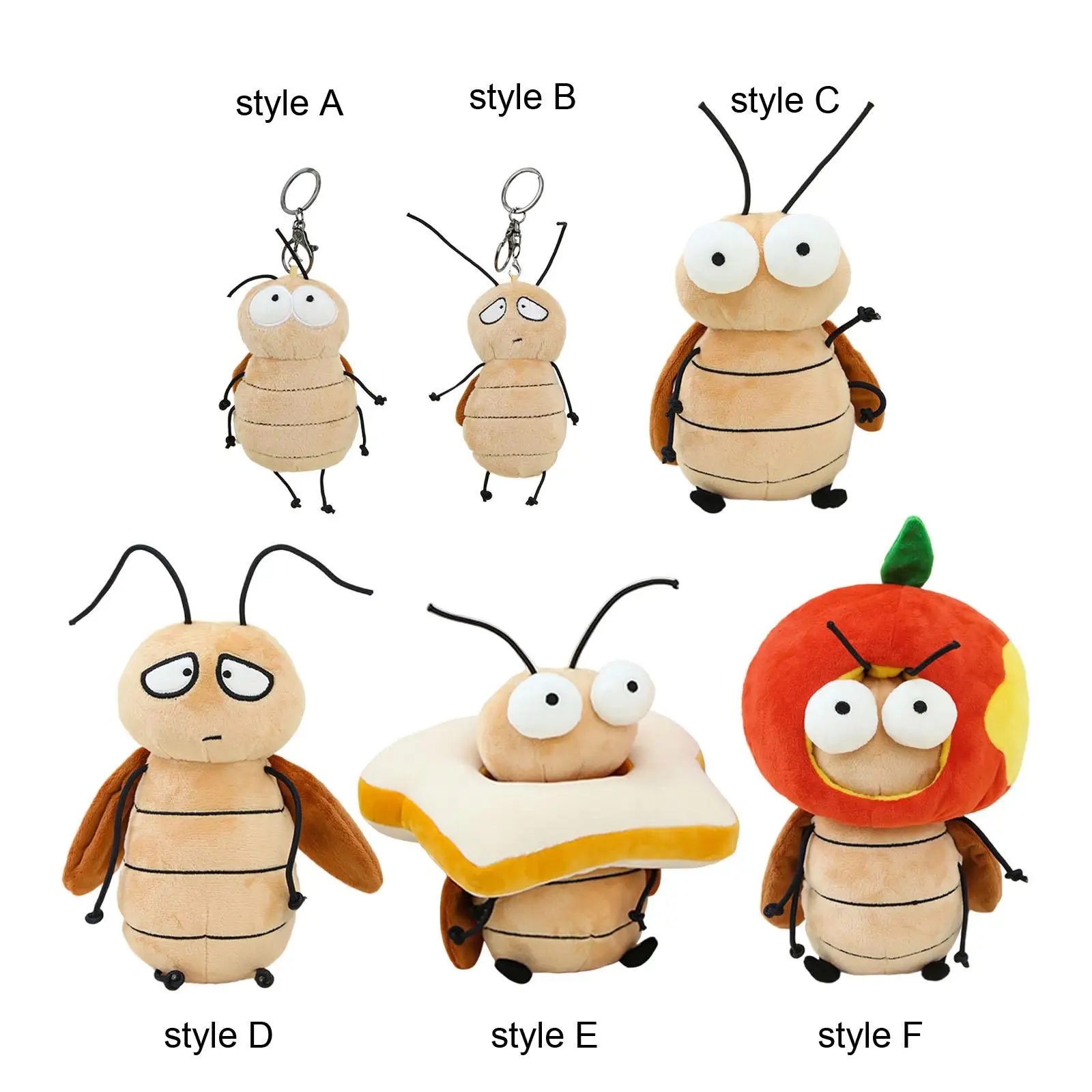 Lindo juguete de cucaracha decoración del hogar cómodo realista coleccionable cucaracha juguete de peluche para la familia adolescentes niños niñas