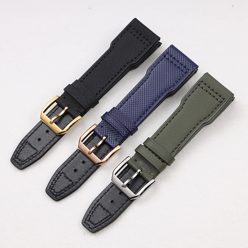 เข้ากันได้กับ IWWanC National Botao Fino Pilot สายหนังไนลอนแบบโปรตุเกส 20 21 22 มม.