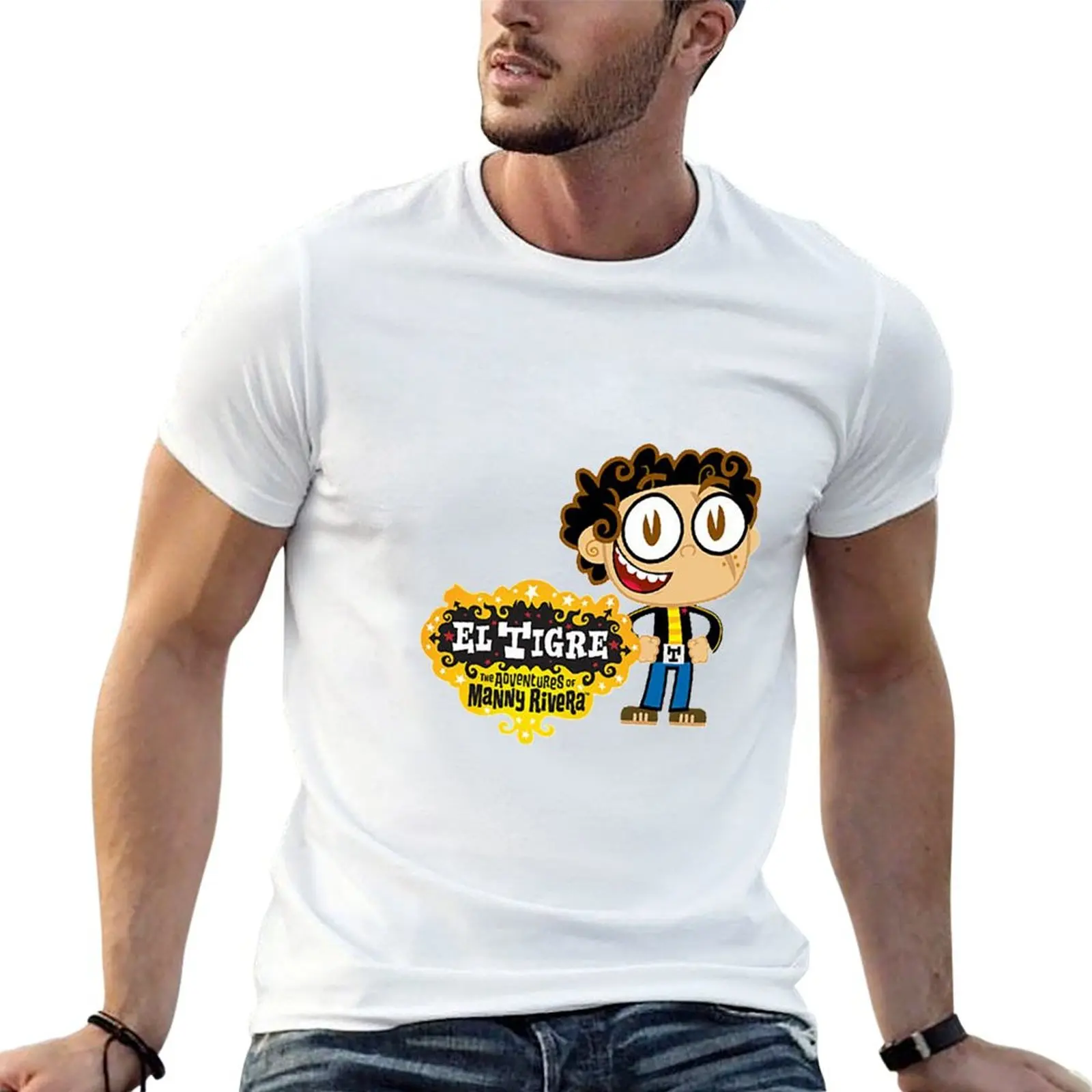 Camiseta El Tigre The Adventures Of Manny Rivera, camisetas para hombre, camisetas gráficas, camiseta de algodón para hombre