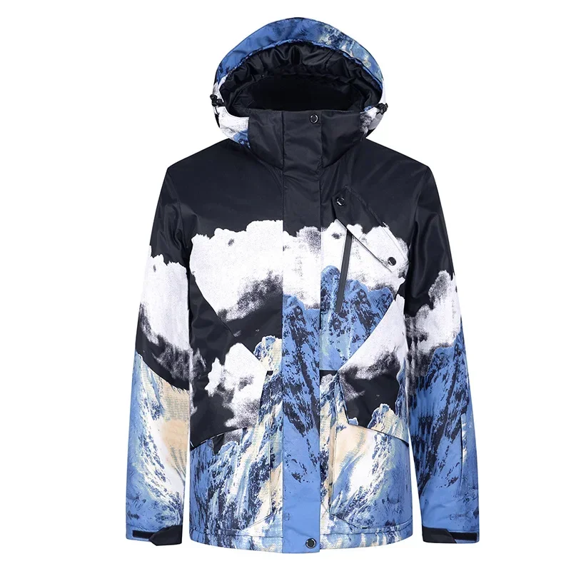 2025 New Winter Print Women Warm giacca da sci antivento impermeabile Outdoor traspirante uomo cappotto da sci capispalla sportiva in poliestere