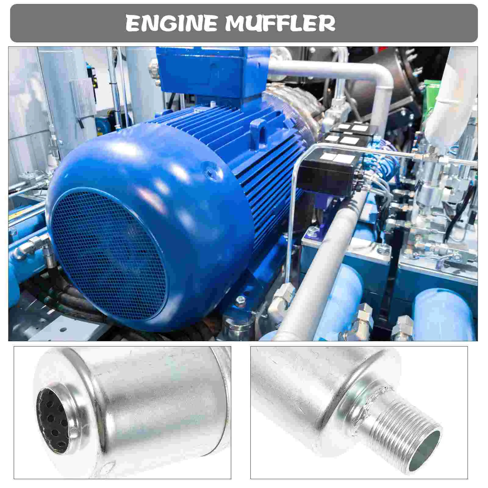 Muffler Small Engine for Lawn Equipment Mini Convenient and Practical Easy to Install Mower Generator Galvanized Steel