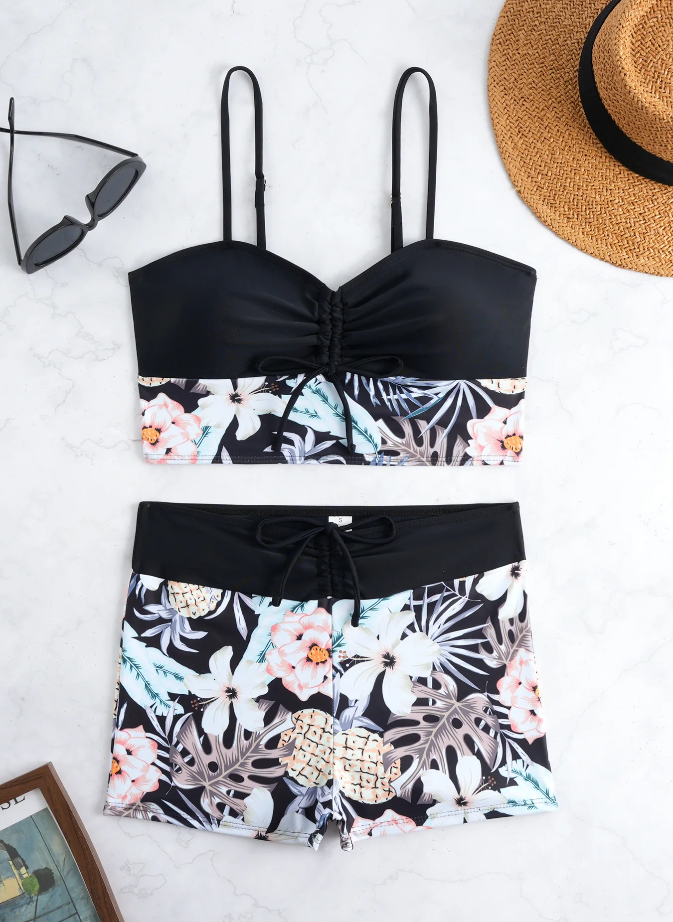 Bikini sexy de cintura alta para mujer, traje de baño de dos piezas, nuevo estilo 2026, pantalones de ángulo plano, ropa depo...