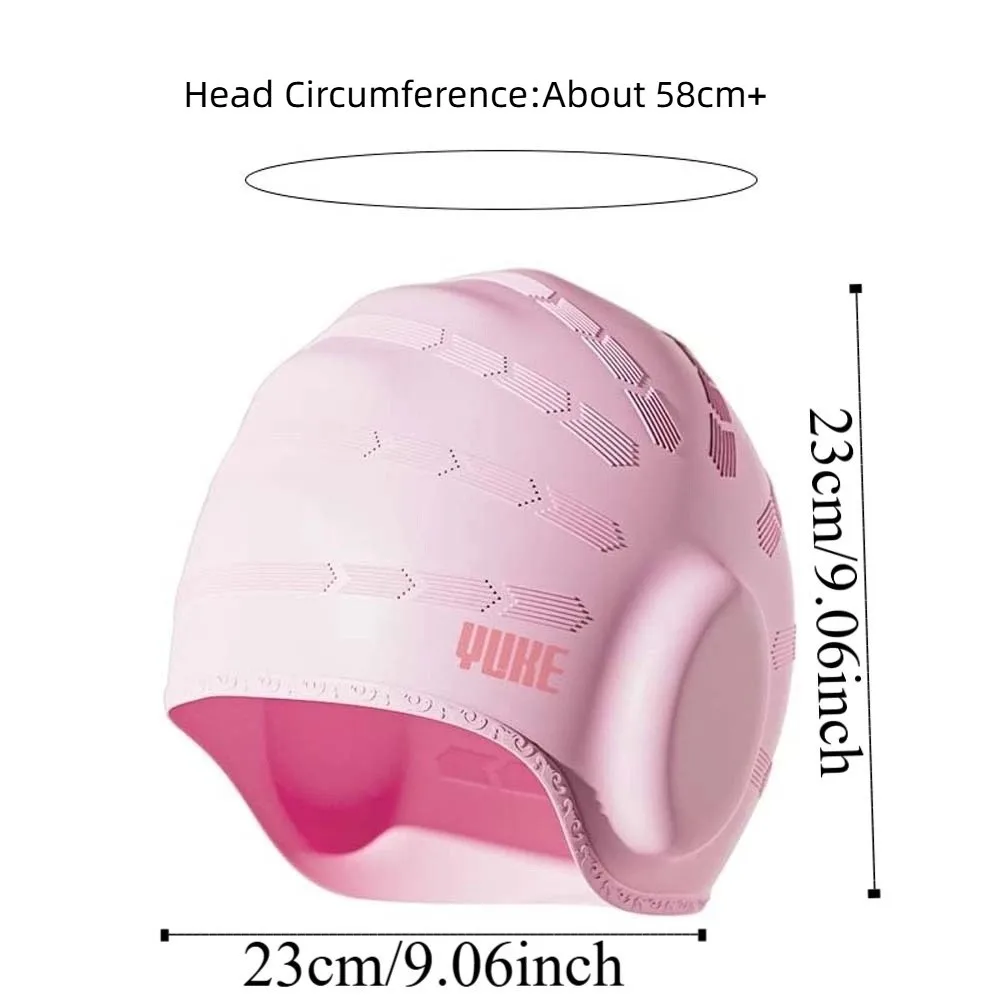 سماعات رأس مرنة للسباحة، قبعة غوص ناعمة بلون سادة، مضادة للبرد، ثلاثية الأبعاد، غطاء رأس سباحة للرجال
