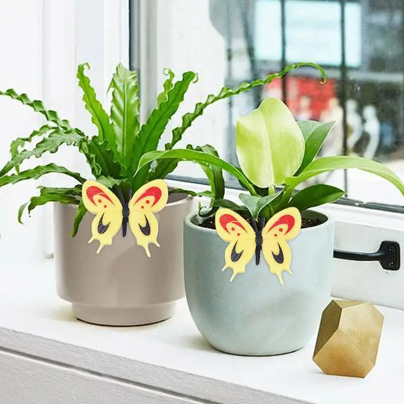 Butterfly Decor Flower Pot Plant Pot Decorations 6 Pieces Realistic Faux Butterflies Bohemian Fairy Flower Pot Decoration For