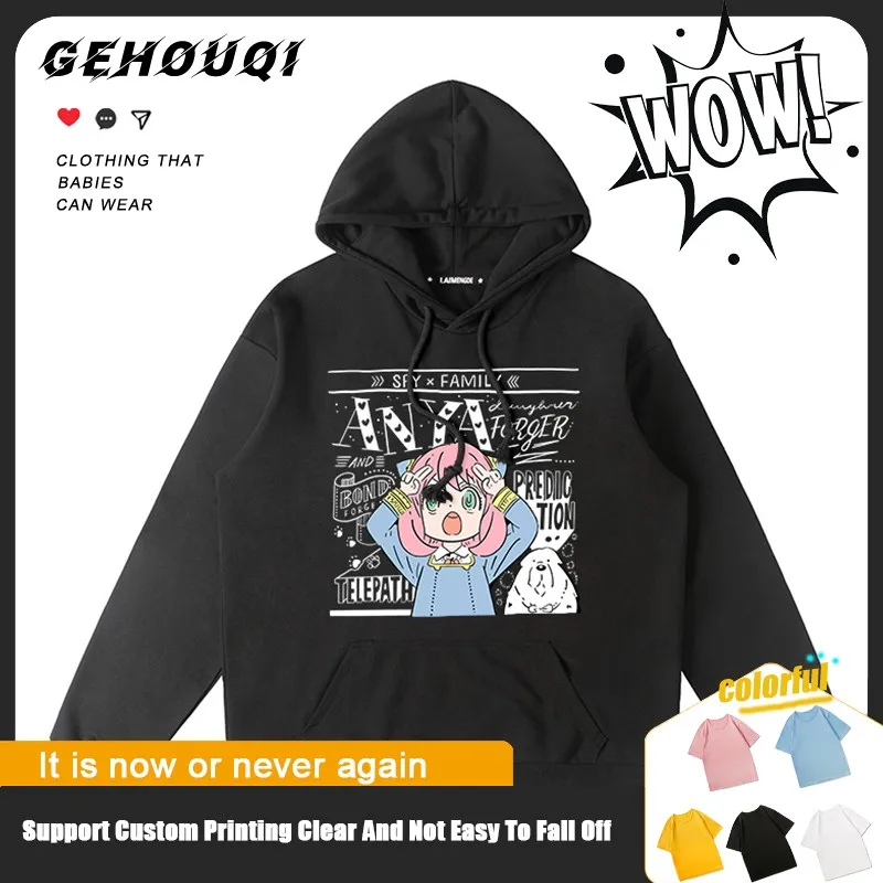 

Spy Play Every Family Animation Joint Hoodie Men Hoodie Trend Two Yuan Aniya Peripheral Coat Cartoon Clothes