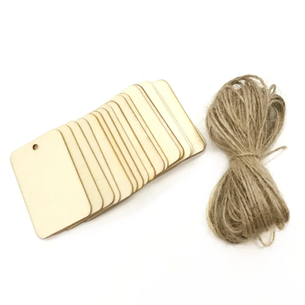 

153pcs for Wood Handiwork Hanging Craft Projects Home Wooden Tag For Handiwork Party Decoration Blank Square Wood Tag