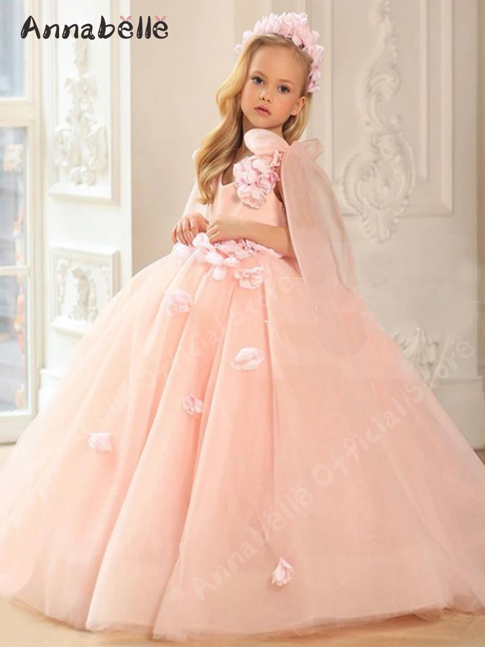 

Annabelle Princess Girls Dress Puffy Girl Wedding Party Dress A-Line Flower Girl Dresses for Weddings Kids