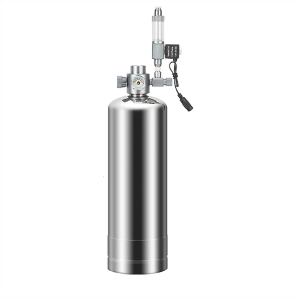 BABQ CO2 Generator Insertion Electromagnetic Valve Bubble Gauge Fish Tank Raw Material Reaction CO2 Generator Set 2L EU Plug