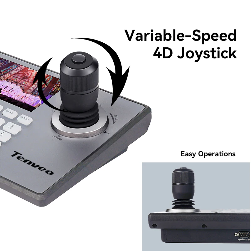 Professional Tenveo KB200PRO PTZ Camera Remote Controller Video Conference Controller 4D Joystick Controller