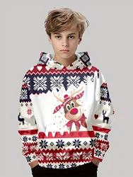 Children Top Christmas Boys Clothing Long Sleeve Autumn Children's Clothing Cartoon Santa Claus Print Pullover Girl Sweatshirts