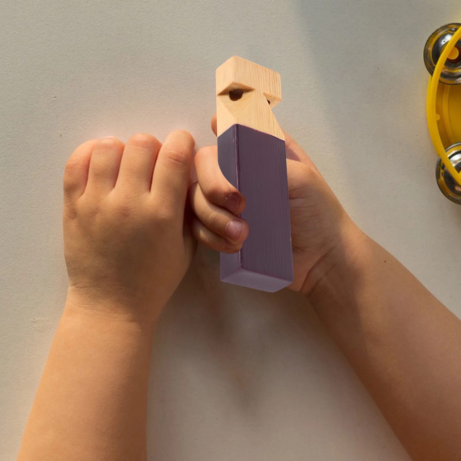 

Wooden Train Whistle Percussion Musical Instrument Toy For Portable Family Activity Educational Tool