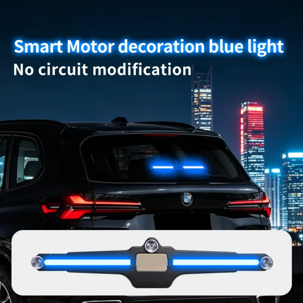 Light sensing charging car vibrates, lights up, solar intelligent driving small blue light suction cup flash multi-mode