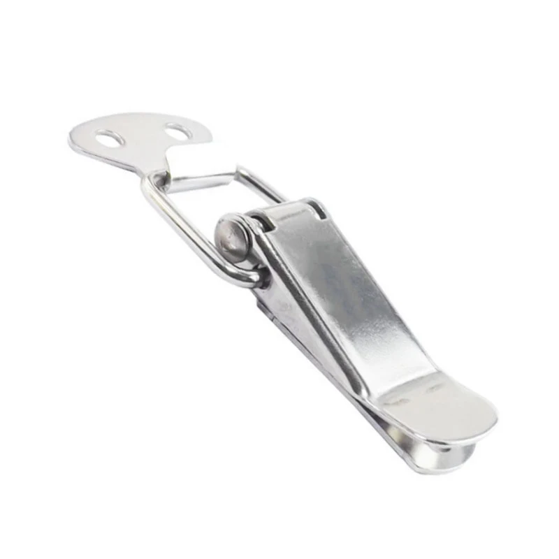 90 Degrees Duck-mouth Buckle Hook Stainless Steel Buckle Padlock Wooden Box Cabinet Door Lock Buckle Luggage Latch Clip