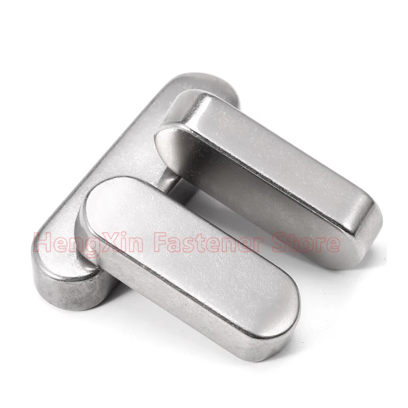 1-5pcs Parallel Key M8 M10 M12 M14 M16 304 Stainless Steel A2 Round Ended Drive Shaft Flat Keyway Pin Length 10-120mm GB1096 5