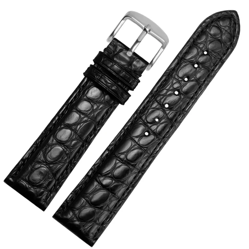 Crocodile Leather Watch Strap for Longines Tissot Mido Le Locle EBOHR Waterproof Sweat-Proof Soft Comfortable Watchband 20mm