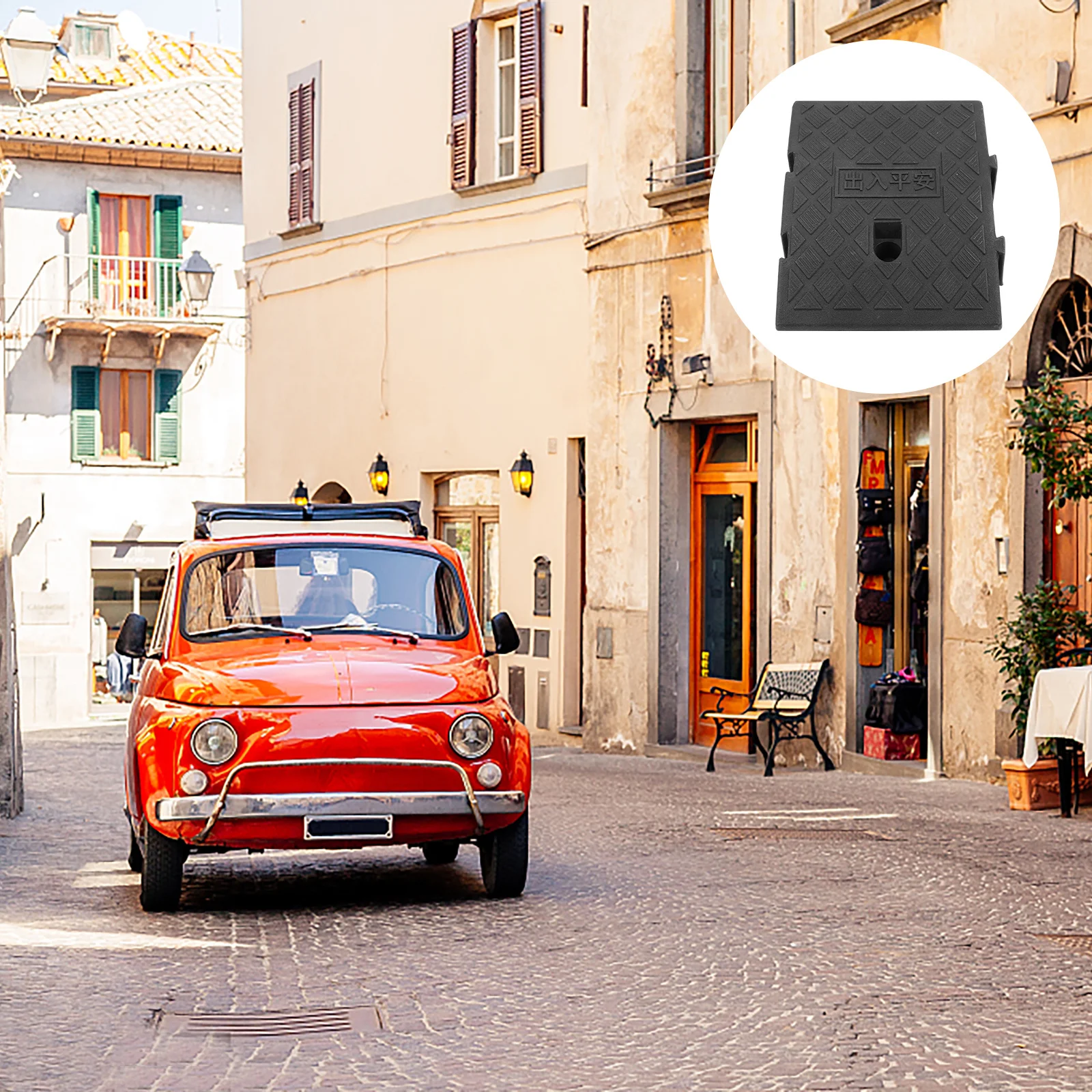 

Slope Pad Plastic Threshold Ramp Lightweight Non-Slip Diamond Texture For Car Driveway Garage Vehicle Loading Motorcycle