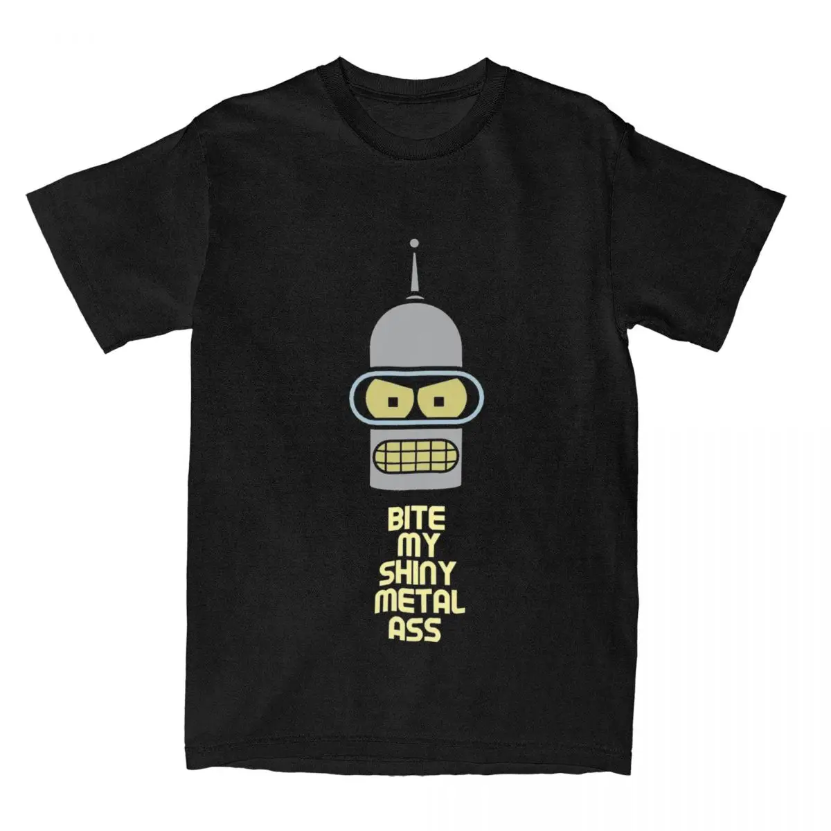 2025 moda Casual Bender Futuramas camiseta mujeres hombres cuello redondo manga corta Camiseta ropa algodón masculino verano Tops camiseta negra