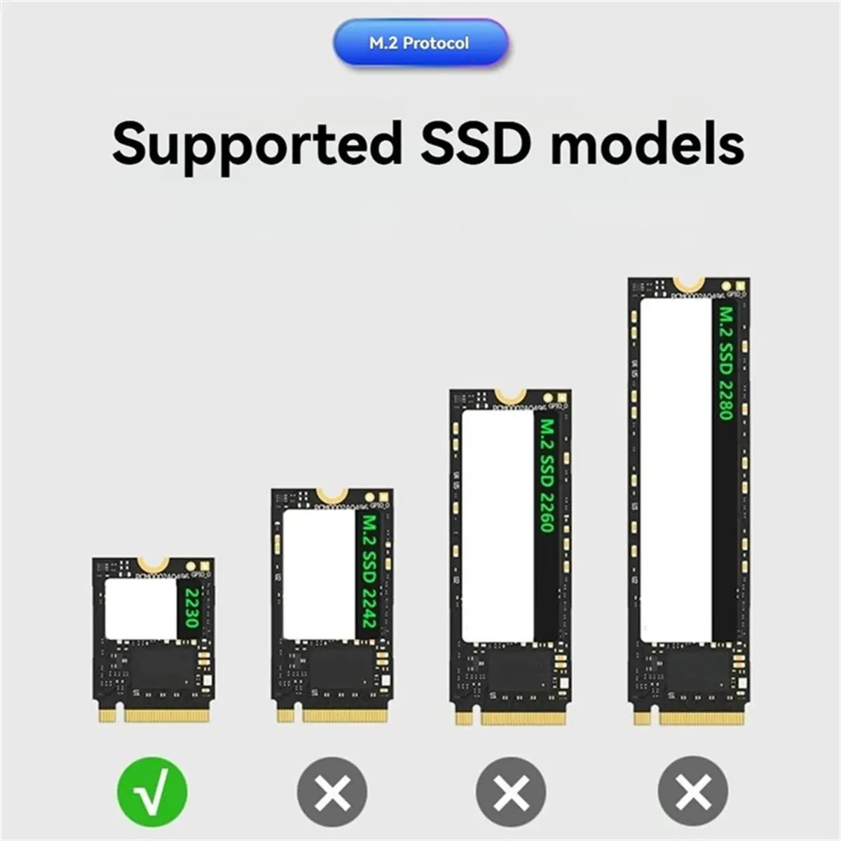 A06R M2 2230 10Gbps for NVME SATA Dual Protocol M. 2 to USB Type C SSD Adapter Case for NVME PCIE NGFF SATA SSD Disk Box