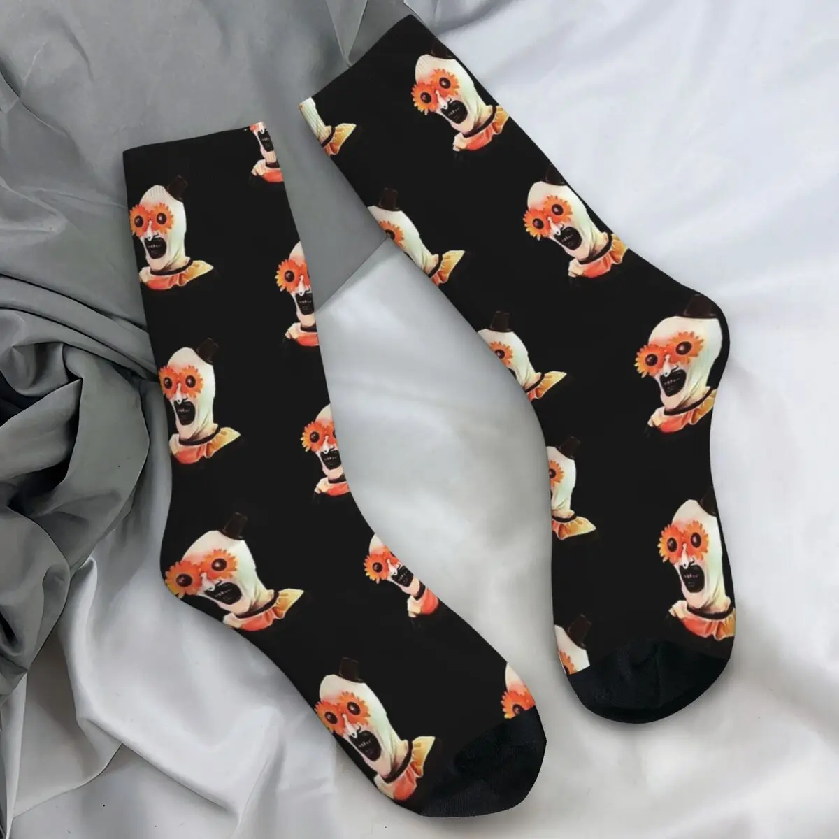 Art The Clown The Creepy With Flower Glasses Stockings Women Men Terrifier Film Socks Modern Socks Winter Anti-Slip Socks