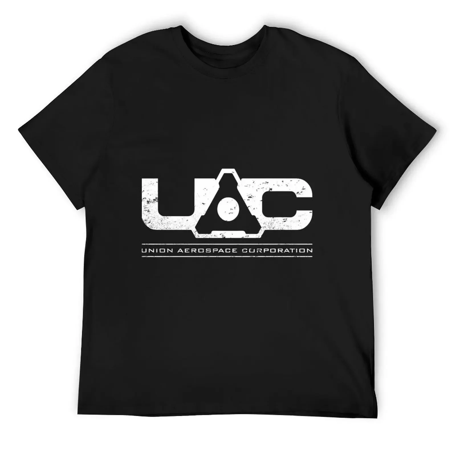 

Doomed Union Aerospace Corporation Distressed White T-Shirt shirts graphic tee summer tops mens t shirts