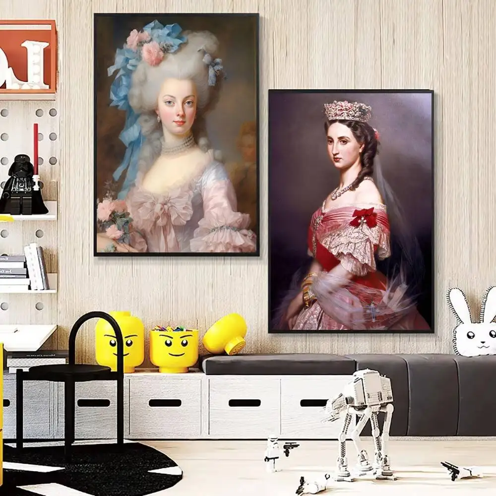 1 قطعة ماري أنطوانيت المشارك ذاتية اللصق الفن مقاوم للماء ورقة ملصق مقهى بار غرفة جدار ديكور