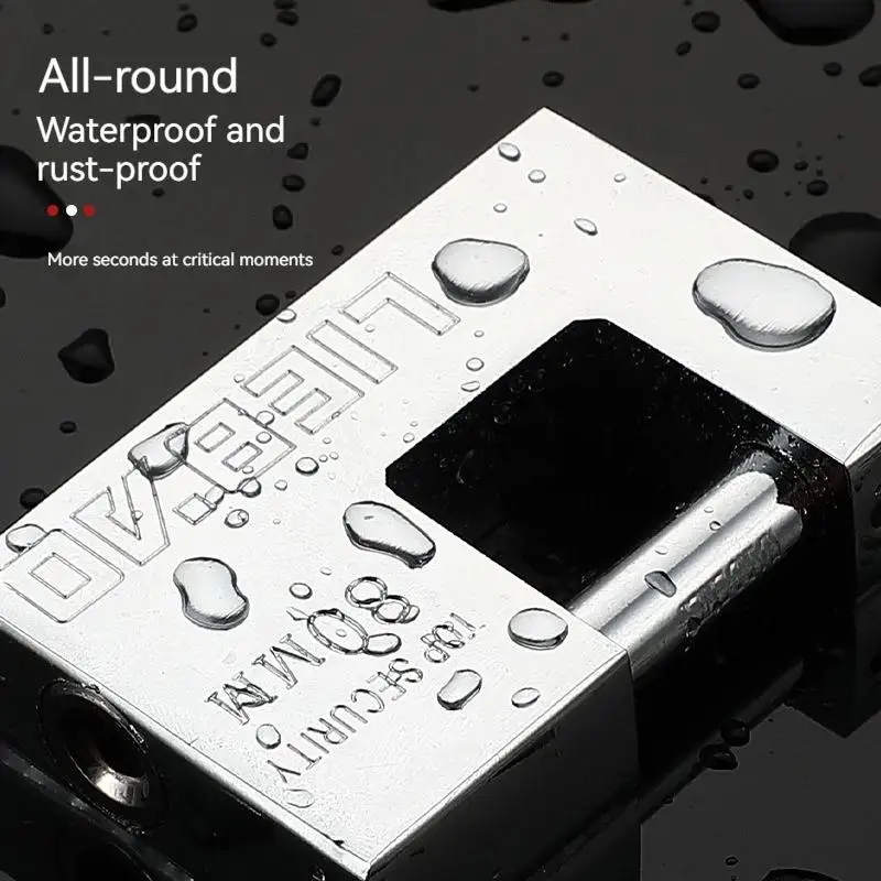 Padlock Security Lock Rectangular Horizontal Padlock Anti-Pick Anti-Cut Security Lock Thick Cross Beam Lock