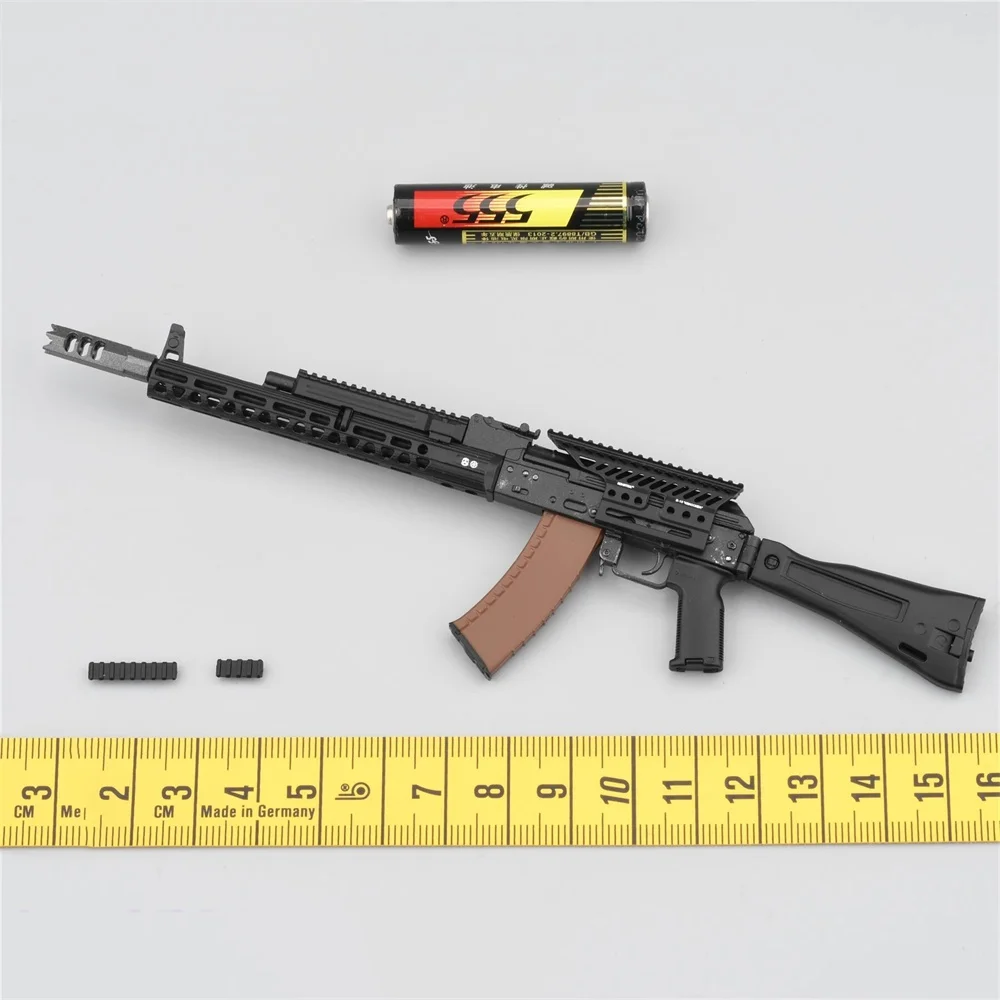 Easy&Simple ES 26067R The Russian Action Figure Unit Main Toys Weapon Model AK74M Clips with Sling PVC Material For 12" Doll 1/6