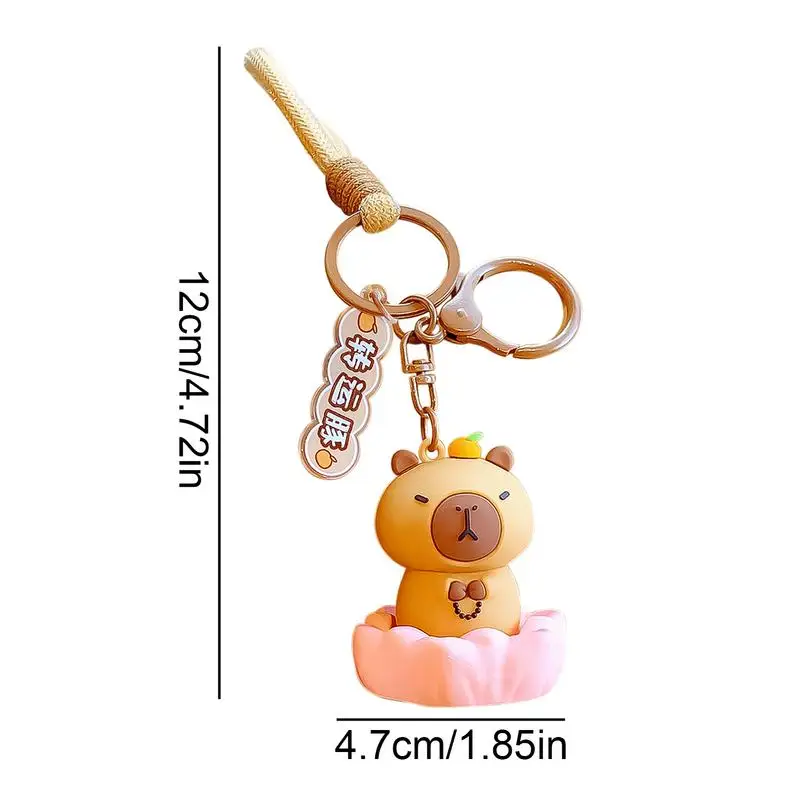 Cute Capybara Keychain Capybara Doll Backpack Purse Pendant Funny Capybara Bag Charm Cute Animal Figure Pendant For Bags