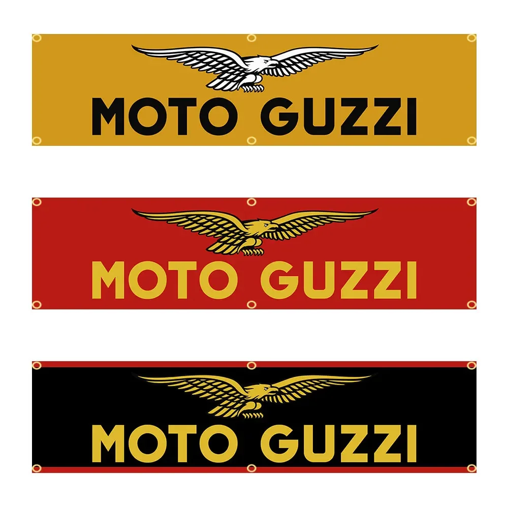 Cartel de motocicleta GUZZIS de 60x240cm, tapiz de poliéster impreso, bandera para garaje o exterior para Decoración