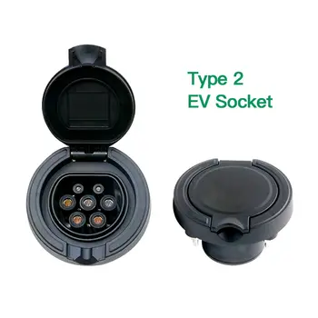 安裝在 2 型 IEC 62196-2 電動車充電站上的電動車充電器插座,16A/32A 單相/三相 22kW 公插座 10 最佳銷售 22千瓦壁掛式電源 - №7