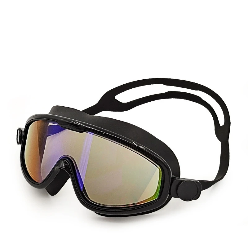 Lunettes de natation anti-buée pour adultes, lunettes de natation de plage en silicone réglables, lunettes de natation professionnelles, protection anti-UV, grande vue, eau