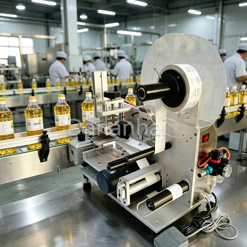 Semi-Automatic Desktop Labeling Machine for Flat Square Boxes Commercial Cosmetic Bottle Pattern Printing Machine Hot Selling