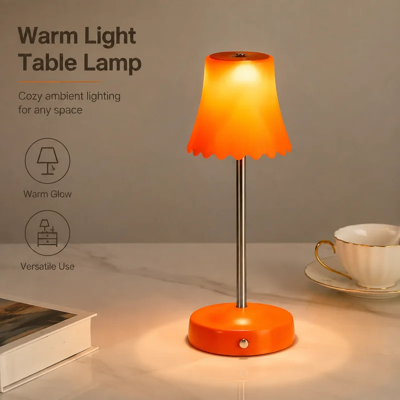 Touch Sensor Ambient Lamp, Wireless LED Table Light, Rechargeable Bedside Night Light for Dormitory Bedroom Decor, Home Lighting