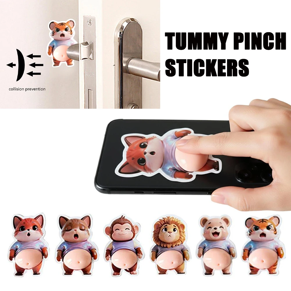 3D Cute Puppy Sticker Squeezeable Decoration Soft Pink Background Mobile Phone Decoration Sticker Single Use For Home Decoration