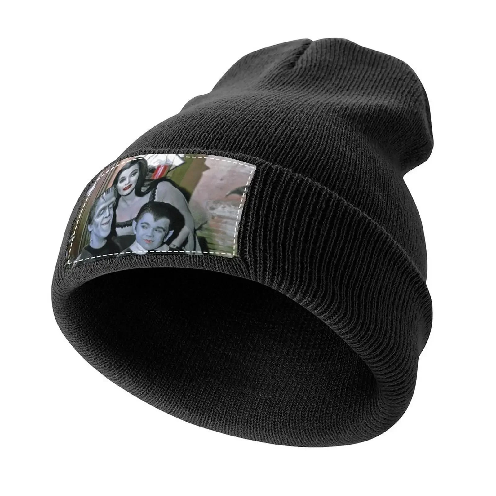 

Herman Munster, Lily Munster, Eddie Munster Knitted Cap custom Hat Rugby Men Hats Women's