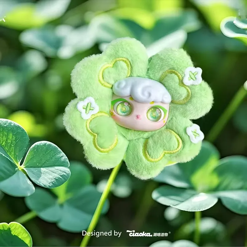 20285 Lucky Meow bambola di peluche tendenza scatola cieca serie fiore modellazione bambola carino portachiavi zaino ciondolo carta d'identità regalo carino