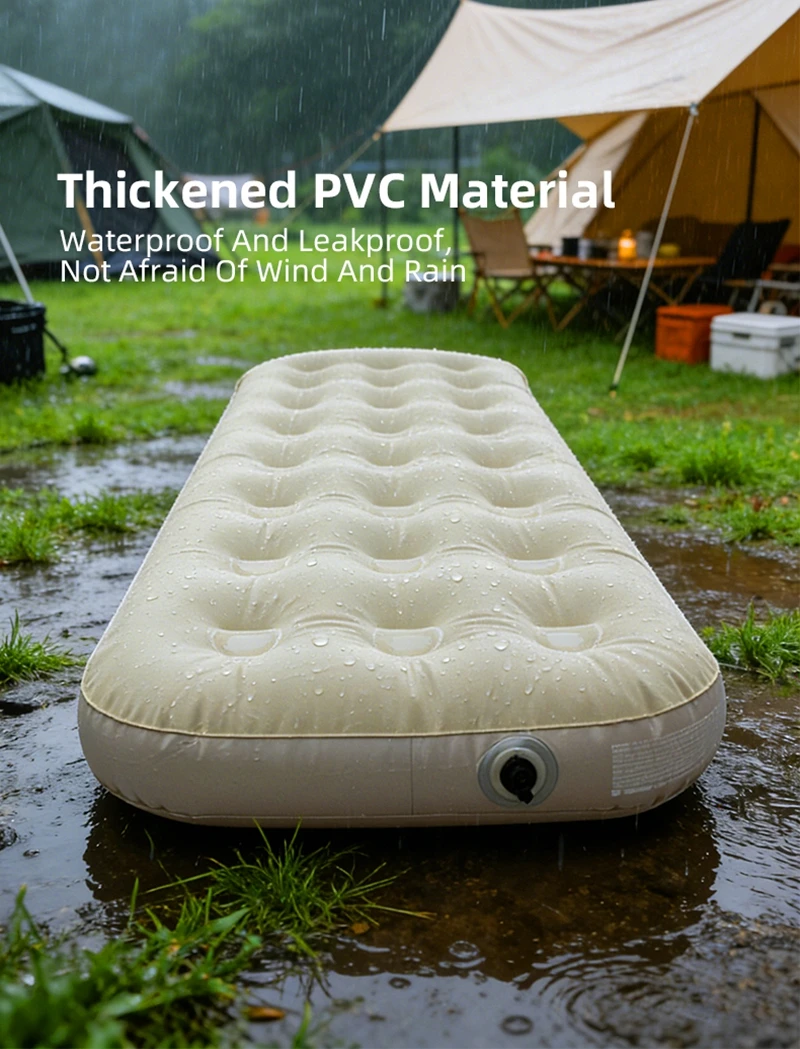 Aufblasbares Campingbett, Isomatte, 4 Größen, tragbare Blow-up-Matratze, Luftbett für Zuhause, Outdoor, Wandern, Reisen – Detail 4