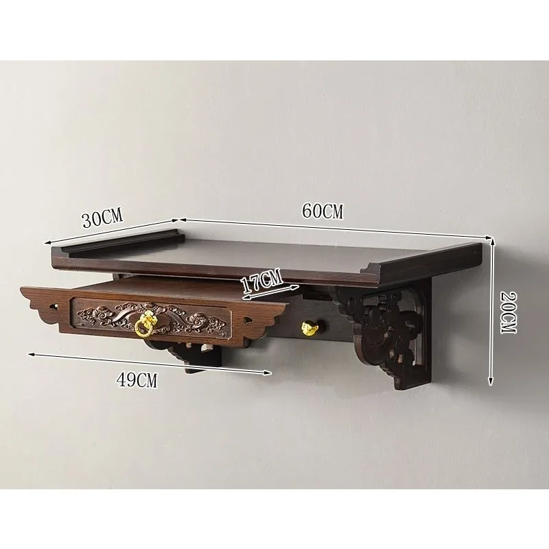 God of Wealth Buddhist cabinet, shrine Guanyin offering table, shrine offering table wall-mounted hanging cabinet, household