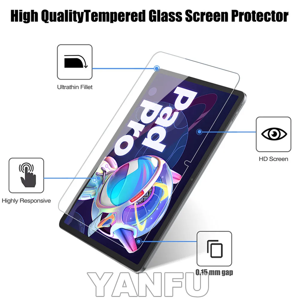 2PCS Tempered Glass Screen Protector for Lenovo Y700 Legion TAB M10 Fhd Plus M9 M8 P11 Pro P12 Xiaoxin Pad Tablet Accessories