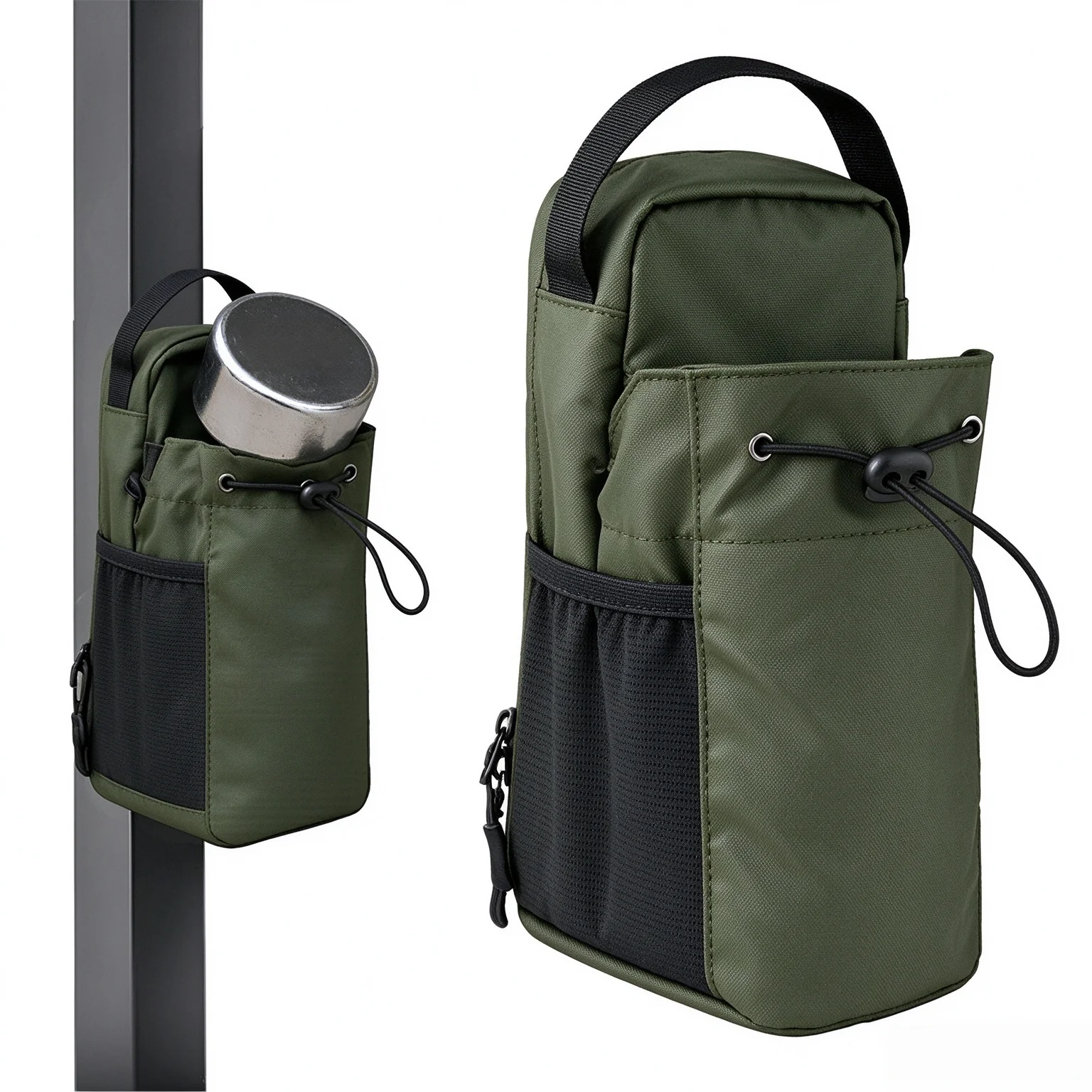 Magnetic Water Bottle Pouch Gym-Specific Cup Holder Strong Magnet Outdoor Sports Organizer Bag for Fitness Enthusiasts
