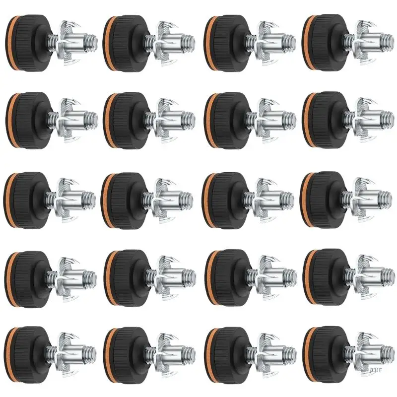 20pcs Adjustable Furniture Levelers with Floor Protectors 3/8