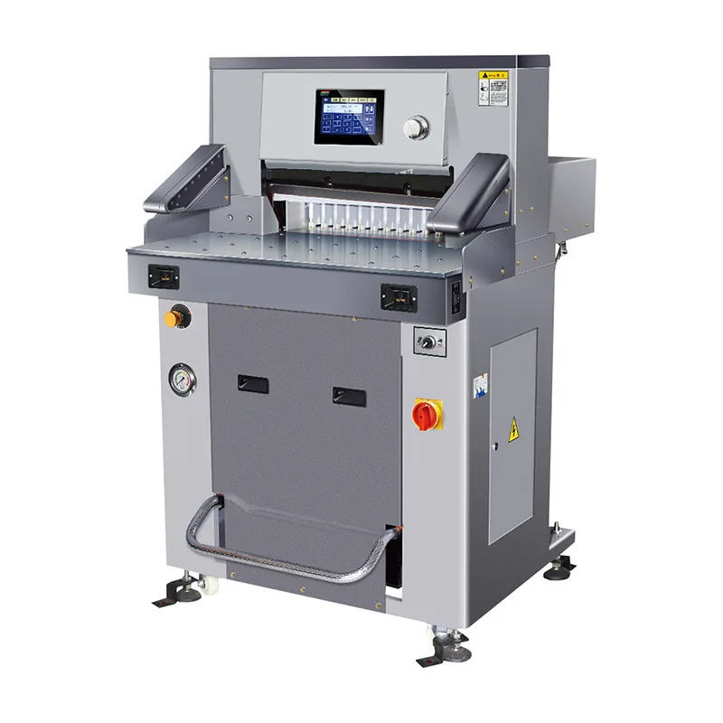 H520 Fully Automatic Programmable Cutter 8cm Thick Layer Dual Hydraulic Independent Press Paper Commercial High Precision