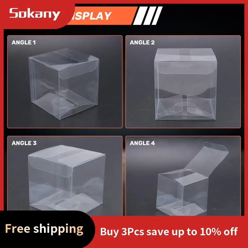 A59E-50Pcs Clear Plastic Boxes For Gifts Pvc Packing Box Gift Packaging Transparent Candy Box Wedding Gift Boxes Party Favors