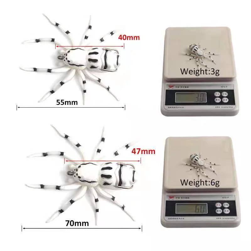 4.7cm6g/4cm3g Soft Fishing Lure Artificial Bait Floating Spider Bait Bionic Bait