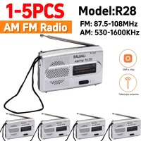 R28 Mini Radio AM FM Battery Operated Portable Handheld Pocket Dual-band Radio Devices Digital Radio Receiver for Outdoor