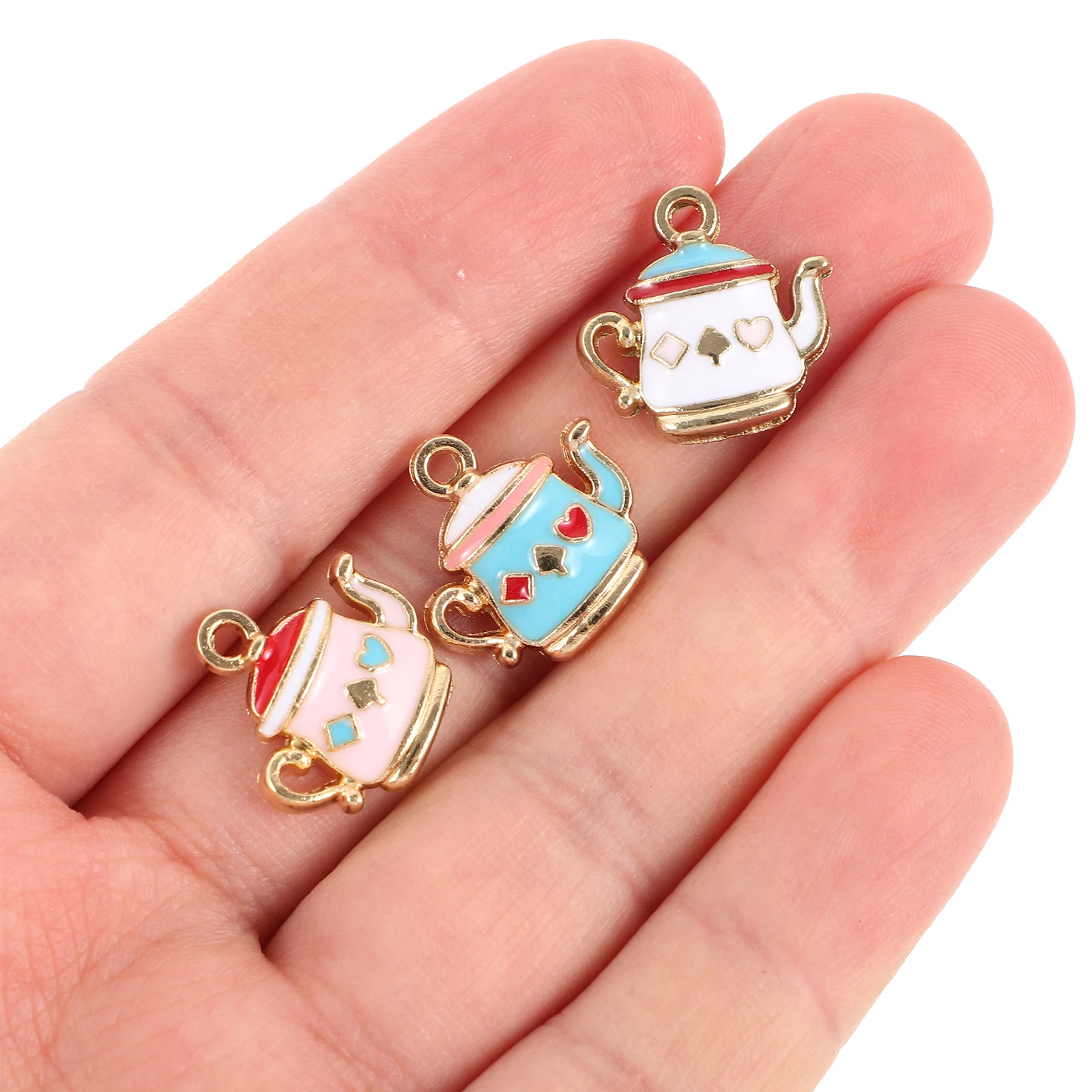 

30pcs Teapot Charms Jewelry Making Hanging Pendants Unique Creative Light Weight Diy Necklace Bracelet Keychain Phone Pendant