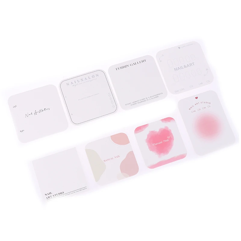 10PCS Press-On Nail Display Handmade False Nail Design Swatch Show Card Nail Cardboard Ins Manicure Photo Props Card Wholesale
