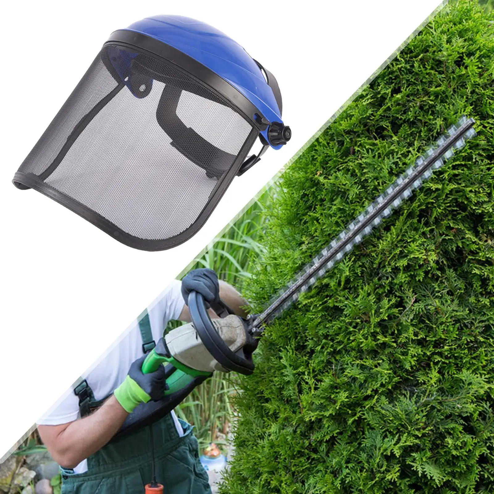Visiera per colpire le erbacce Protezione per coltivare le erbacce Visiera per motosega in rete per lavori di giardino industriale Erbarca che mangia Arborist