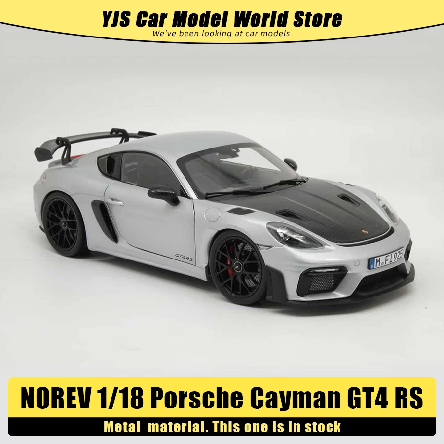 

NOREV литая под давлением модель в масштабе 1/18, 2023, Porsche Cayman GT4 RS, металлический автомобиль, модель спортивного автомобиля, статический дисплей, коллекция праздничных подарков