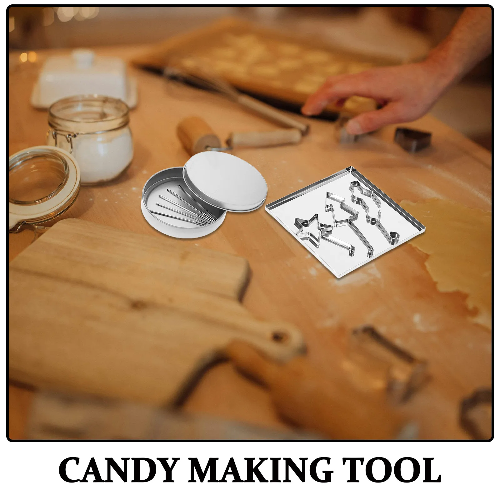 1 Set Stainless Steel Cookie Molds Needle Kit Korean Sugar Candy Making Tools For Easter Spring Festival Baking Multi-Shape Cake - view 4